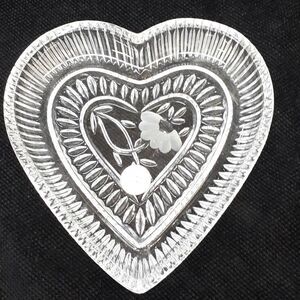 Princess House Heart-Shaped Lead Crystal Trinket Dish